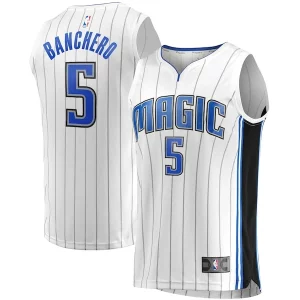 Stunning Paolo Banchero Orlando Magic Fast Break Association Jersey White