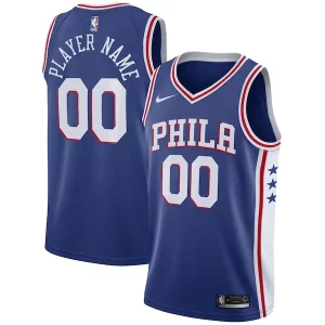 Stunning Philadelphia 76ers Nike 2020/21 Swingman Custom Jersey Icon Edition Royal