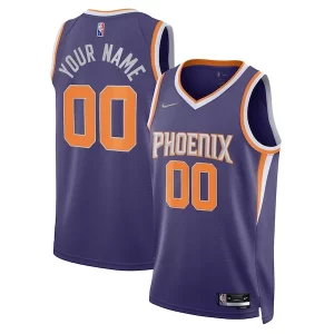 Stunning Phoenix Suns Nike 2021/22 Diamond Swingman Custom Jersey Icon Edition Purple