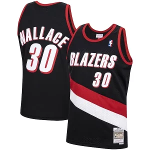 Stunning Rasheed Wallace Portland Trail Blazers 1999/00 Hardwood Classics Swingman Jersey Black