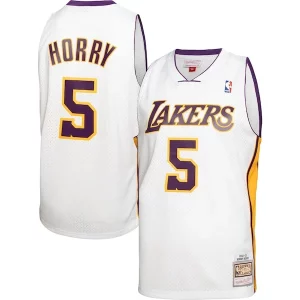 Stunning Robert Horry Los Angeles Lakers 2001/02 Hardwood Classics Swingman Jersey White
