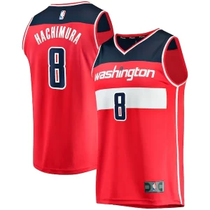 Stunning Rui Hachimura Washington Wizards Replica Fast Break Jersey Red Icon Edition