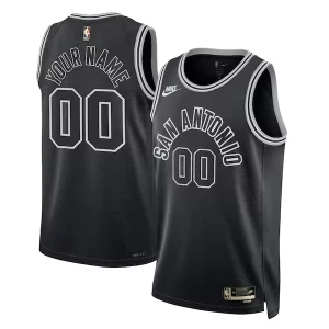 Stunning San Antonio Spurs Nike Unisex 2022/23 Custom Swingman Jersey Classic Edition Black
