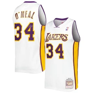 Stunning Shaquille O'Neal Los Angeles Lakers 2001/02 Hardwood Classics Swingman Jersey White