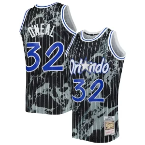 Stunning Shaquille O'Neal Orlando Magic 1994/95 Hardwood Classics Marble Swingman Jersey Black