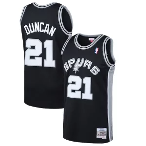 Stunning Tim Duncan San Antonio Spurs 1998/99 Hardwood Classics Swingman Jersey Black