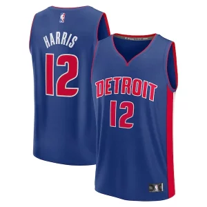 Stylish Tobias Harris Detroit Pistons Fast Break Replica Player Jersey Icon Edition Blue