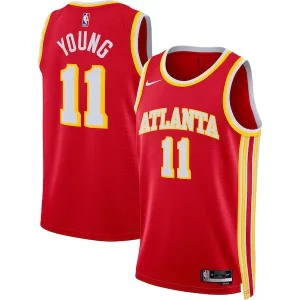 Stunning Trae Young Atlanta Hawks Nike Unisex Swingman Jersey Icon Edition Red/White