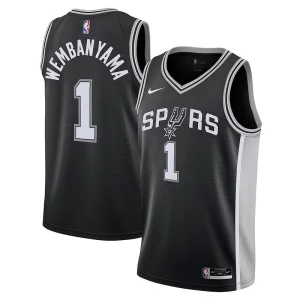 Stunning Victor Wembanyama San Antonio Spurs Nike Youth 2023 NBA Draft First Round Pick Swingman Jersey Icon Edition Black
