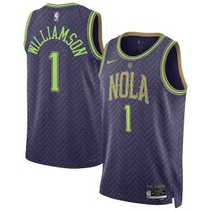 Stunning Zion Williamson New Orleans Pelicans Nike Unisex 2024/25 Swingman Player Jersey City Edition Purple