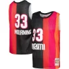 Stylish Alonzo Mourning Miami Heat Hardwood Classics 2005/06 Split Swingman Jersey Black/Red