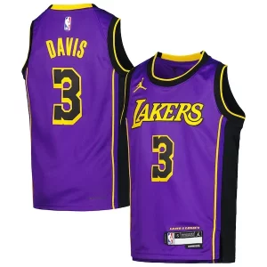 Stylish Anthony Davis Los Angeles Lakers Jordan Brand Youth Swingman Jersey Statement Edition Purple
