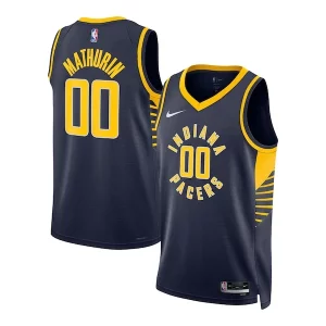Stylish Bennedict Mathurin Indiana Pacers Nike Unisex Swingman Jersey Icon Edition Navy