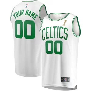 Stylish Boston Celtics 2024 NBA Finals Champions Custom Fast Break Jersey White Association Edition