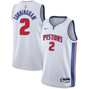 Stylish Cade Cunningham Detroit Pistons Nike Youth Swingman Jersey Association Edition White