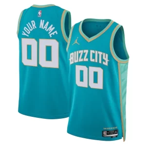 Stylish Charlotte Hornets Jordan Brand Unisex 2023/24 Custom Swingman Jersey Teal City Edition