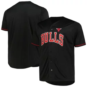 Stylish Chicago Bulls Profile Big & Tall Pop Jersey Black