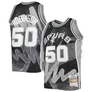 Stylish David Robinson San Antonio Spurs Hardwood Classics 1998/99 Hyper Hoops Swingman Jersey Black