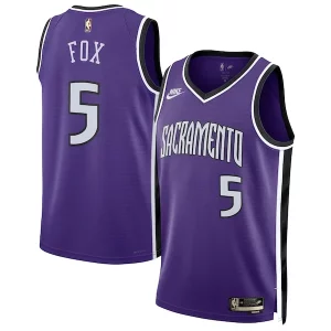 Stylish De'Aaron Fox Sacramento Kings Nike Unisex 2024/25 Swingman Jersey Purple Classic Edition