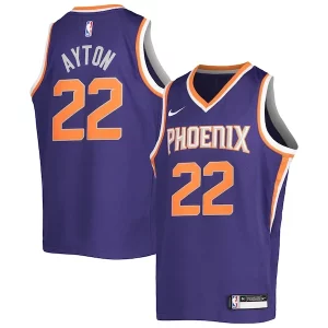 Stylish Deandre Ayton Phoenix Suns Nike Youth Swingman Jersey Icon Edition Purple/White