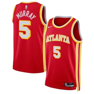 Stylish Dejounte Murray Atlanta Hawks Nike Unisex Swingman Jersey Icon Edition Red