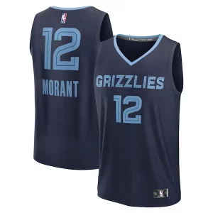 Stylish Ja Morant Memphis Grizzlies Youth Fast Break Replica Player Jersey Icon Edition Navy