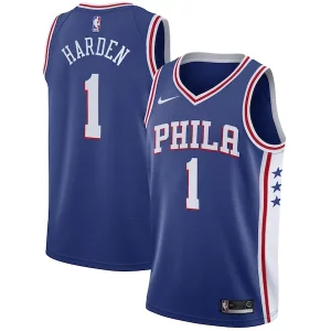 Stylish James Harden Philadelphia 76ers Nike Swingman Jersey Icon Edition Royal