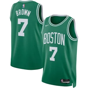 Stylish Jaylen Brown Boston Celtics Nike Unisex Swingman Jersey Icon Edition Kelly Green