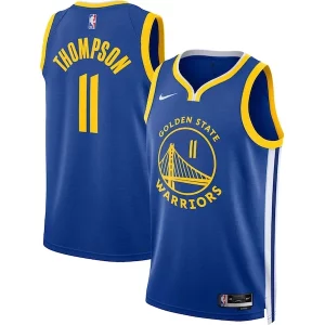 Stylish Klay Thompson Golden State Warriors Nike Unisex Swingman Jersey Icon Edition Royal/White