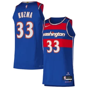 Stylish Kyle Kuzma Washington Wizards Nike Authentic Player Jersey City Edition Royal
