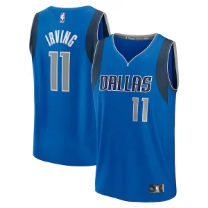 Stylish Kyrie Irving Dallas Mavericks Youth Fast Break Replica Player Jersey Icon Edition Blue