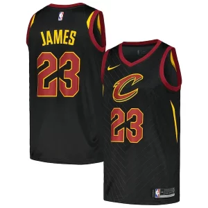 Stylish LeBron James Cleveland Cavaliers Nike Swingman Player Jersey Statement Edition Black