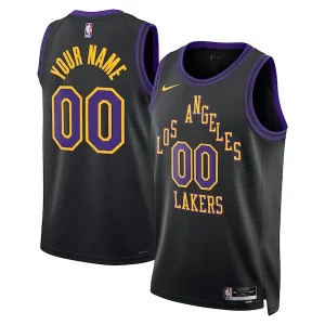 Stylish Los Angeles Lakers Nike Unisex 2023/24 Custom Swingman Jersey Black City Edition