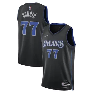 Stylish Luka Dončić Dallas Mavericks Nike Unisex 2023/24 Swingman Jersey Black City Edition
