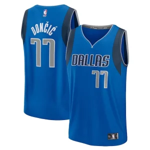 Fantastic Luka Dončić Dallas Mavericks Fast Break Replica Player Jersey Icon Edition Blue
