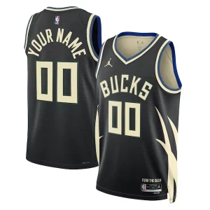 Stylish Milwaukee Bucks Jordan Brand Unisex 2022/23 Swingman Custom Jersey Statement Edition Black