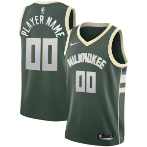 Stylish Milwaukee Bucks Nike Swingman Custom Jersey Green Icon Edition