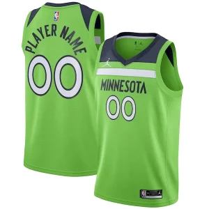 Stylish Minnesota Timberwolves Jordan Brand Swingman Custom Jersey Statement Edition Green