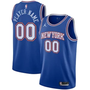 Stylish New York Knicks Jordan Brand Swingman Custom Jersey Statement Edition Blue