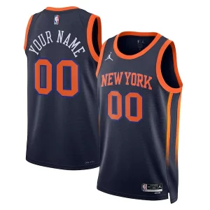 Stylish New York Knicks Jordan Brand Unisex 2022/23 Swingman Custom Jersey Statement Edition Navy