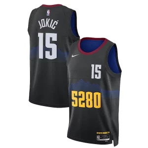 Stylish Nikola Jokic Denver Nuggets Nike Unisex 2023/24 Swingman Jersey Black City Edition