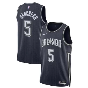 Stylish Paolo Banchero Orlando Magic Nike Unisex 2023/24 Swingman Jersey Navy City Edition