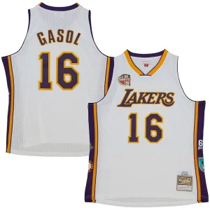 Fantastic Pau Gasol Los Angeles Lakers Unisex Hall of Fame Class of 2023 Throwback Swingman Jersey White
