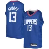 Stylish Paul George LA Clippers Nike Youth 2021/22 Diamond Swingman Jersey Icon Edition Royal