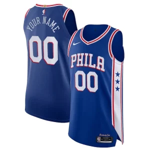 Stylish Philadelphia 76ers Nike Custom Authentic Jersey Icon Edition Royal