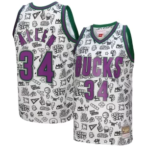 Stylish Ray Allen Milwaukee Bucks 2000/01 Swingman Jersey White