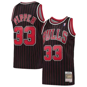 Stylish Scottie Pippen Chicago Bulls Hardwood Classics Swingman Jersey Black