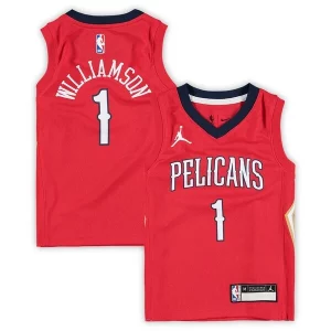 Stylish Zion Williamson New Orleans Pelicans Jordan Brand Preschool 2020/21 Fast Break Replica Jersey Statement Edition Red