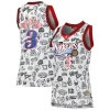 Unique Allen Iverson Philadelphia 76ers Women's 2000 Doodle Swingman Jersey White