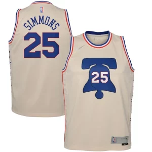 Unique Ben Simmons Philadelphia 76ers Nike Youth 2020/21 Swingman Player Jersey Cream Earned Edition